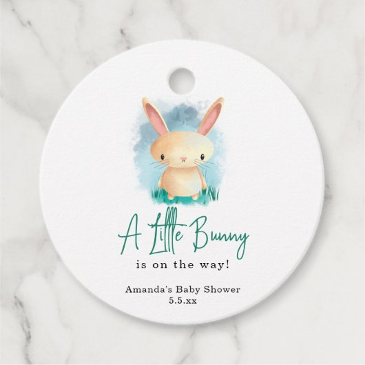 Étiquettes Cadeau Petit lapin - baby shower (Devant)