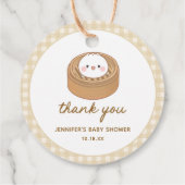 Étiquettes Cadeau Petit Merci de Baby shower en dumping (Dos)