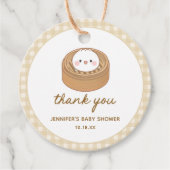 Étiquettes Cadeau Petit Merci de Baby shower en dumping (Devant)