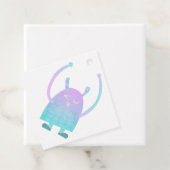 Étiquettes Cadeau Petit Monstre Bleu (En situation)