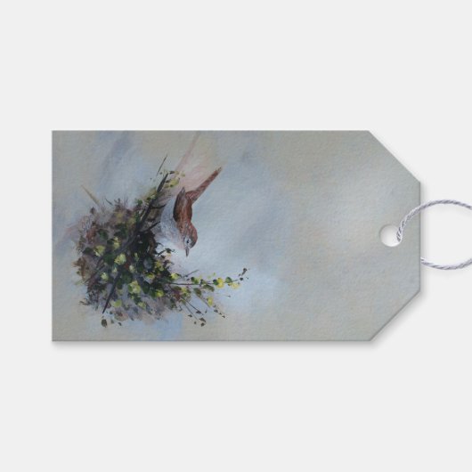 Étiquettes-cadeau Petit Oiseau (Devant (Horizontal))