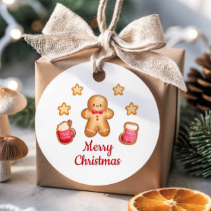 Étiquettes Cadeau Petit pain d'épices homme Joyeux Noël