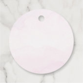 Étiquettes Cadeau Petit Papillon rose violet or fille Anniversaire (Dos)