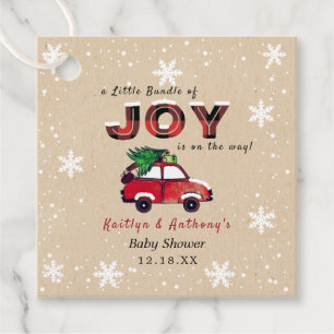 Étiquettes Cadeau Petit paquet de joie Baby shower de Noël