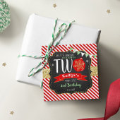 Étiquettes Cadeau Petit Snowflake Turning 2 ! Noël 2 Anniversaire