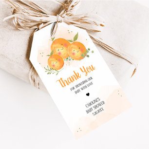 Étiquettes-cadeau Petit Tag Favorite Orange Citron pour Baby Shower