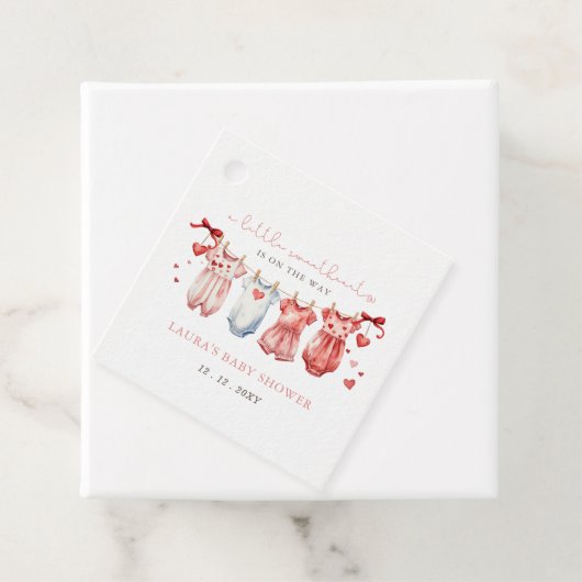 Étiquettes Cadeau Petite amoureuse Valentines Baby shower fille (En situation)