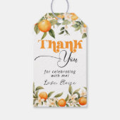 Étiquettes-cadeau Petite cutie agrumes oranges anniversaire merci (Devant)