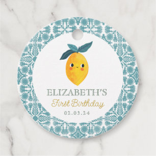 Étiquettes Cadeau Petite Cutie Citrus Citrus Anniversaire