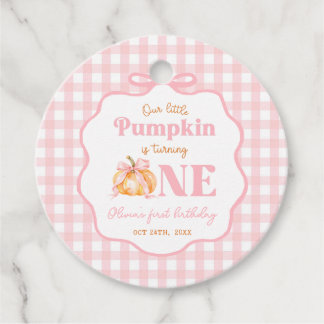Étiquettes Cadeau Petite Fille Anniversaire Rose Citrouille