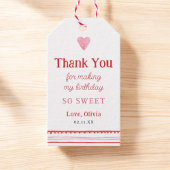 Étiquettes-cadeau Petite fille chérie anniversaire merci