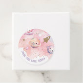 Étiquettes Cadeau Petite fille Space Planètes et étoiles merci (En situation)