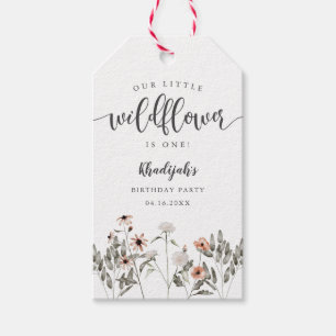 Étiquettes-cadeau Petite Fleur sauvage Spring Fille fête d'anniversa