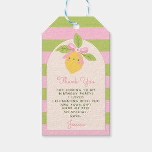 Étiquettes-cadeau Petite Frangine Lemon Fruit 1er Anniversaire Merci