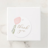 Étiquettes Cadeau Petite Miss Onederful Balloon rose Anniversaire (En situation)