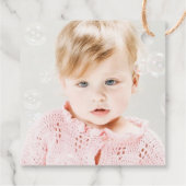 Étiquettes Cadeau Petite Miss Pink Cupcake Fille 1er anniversaire (Dos)