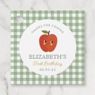Étiquettes Cadeau Petite pomme sucrée premier anniversaire