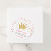 Étiquettes Cadeau Petite princesse fille Anniversaire Couronne d'or (En situation)