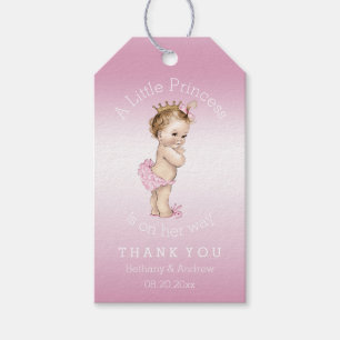 Étiquettes-cadeau Petite princesse rose baby shower personnalisé