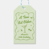 Étiquettes-cadeau Petite Soirée d'Anniversaire Martini sur le thème (Devant)