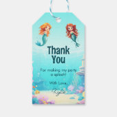 Étiquettes-cadeau Petites sirènes sous la mer Anniversaire (Dos)