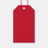 Étiquettes-cadeau Petits arbres de Noël mignons rouge blanc (Dos)