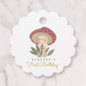 Étiquettes Cadeau Petits champignons Balises cadeaux d'anniversaire (Dos)