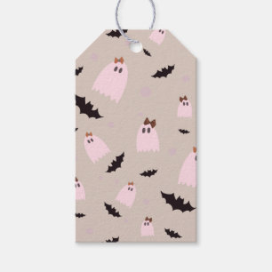Étiquettes-cadeau petits fantômes Balises cadeau ou astuces Hallowee