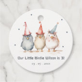 Étiquettes Cadeau Petits Oiseaux De Soirée N'Importe Quel Anniversai (Devant)