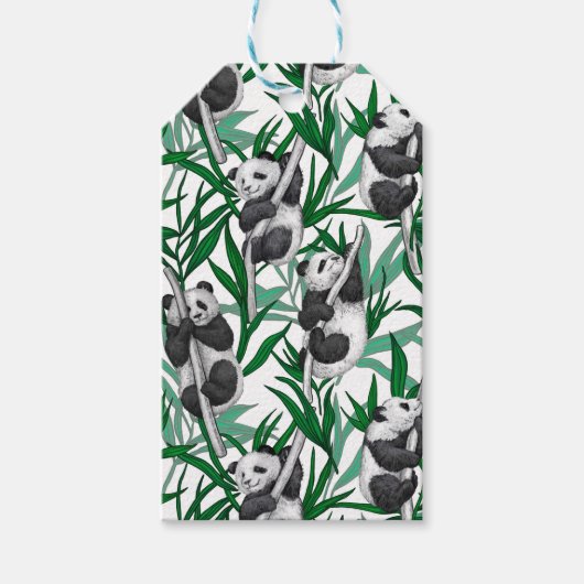 Étiquettes-cadeau Petits panda sur (Devant)