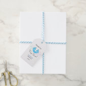 Étiquettes-cadeau Petits Pieds Bleus (Avec de laficelle)