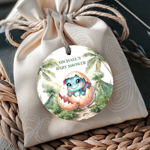 Étiquettes Cadeau Petits Tags Cadeaux pour Baby Shower Dino Naissant