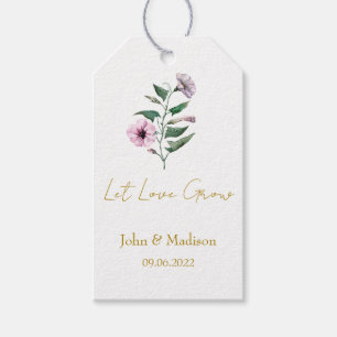 Étiquettes-cadeau Pétunia   Graine de mariage pour laisser l'amour g
