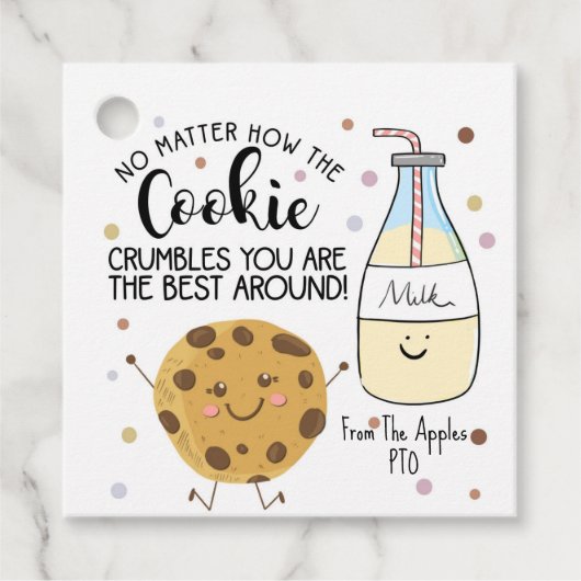 Étiquettes Cadeau peu importe comment le cookie s'effondre la faveur (Devant)