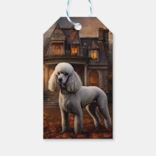 Étiquettes-cadeau Peur Halloween caniche