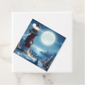 Étiquettes Cadeau Phare de Noël nautique (En situation)