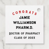 Étiquettes Cadeau Pharmacy School Graduation (Dos)
