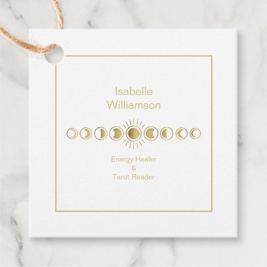 Étiquettes Cadeau Phase mystique de lune céleste Améthyste Spirituel (Devant)