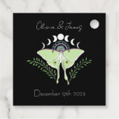 Étiquettes Cadeau Phases Luna Moth Moon (Dos)