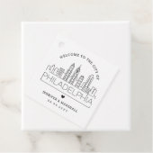 Étiquettes Cadeau Philadelphie Skyline | Accueil Mariage (En situation)