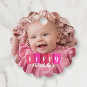 Étiquettes Cadeau Photo bébé personnalisée