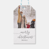 Étiquettes-cadeau Photo Calligraphie Joyeux Noël (Devant)