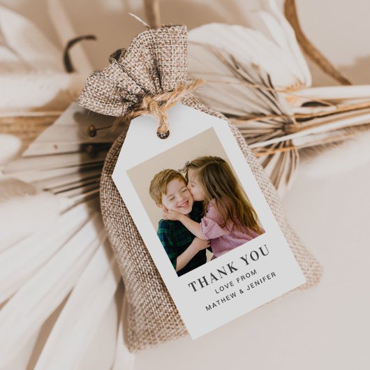 Étiquettes-cadeau Photo d'anniversaire conjointe