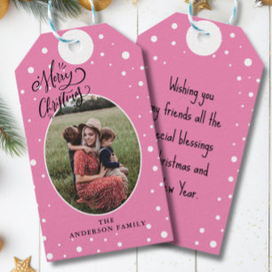 Étiquettes-cadeau Photo de joyeux Noël