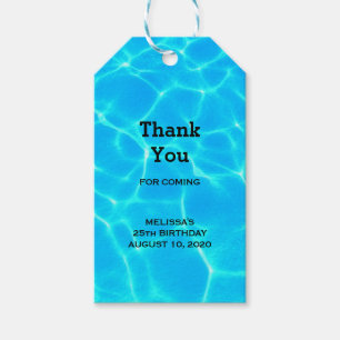 Étiquettes-cadeau Photo de la piscine bleue