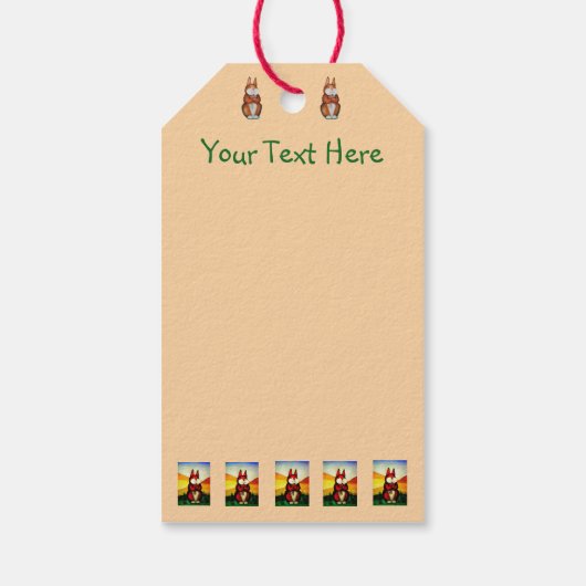 Étiquettes-cadeau photo de lapin mignon lapin souriant (Dos)