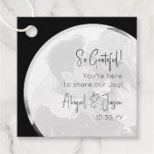 Étiquettes Cadeau Photo de Mariage Décontracté noir et blanc (Devant)