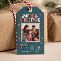 Photo de Noël rétro sous forme de timbre-poste