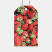 Étiquettes-cadeau Photo de Red Juicy Strawberries Anniversaire (Dos)