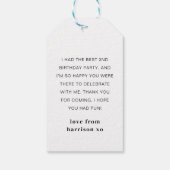 Étiquettes-cadeau Photo du 2e anniversaire - deux (Dos)